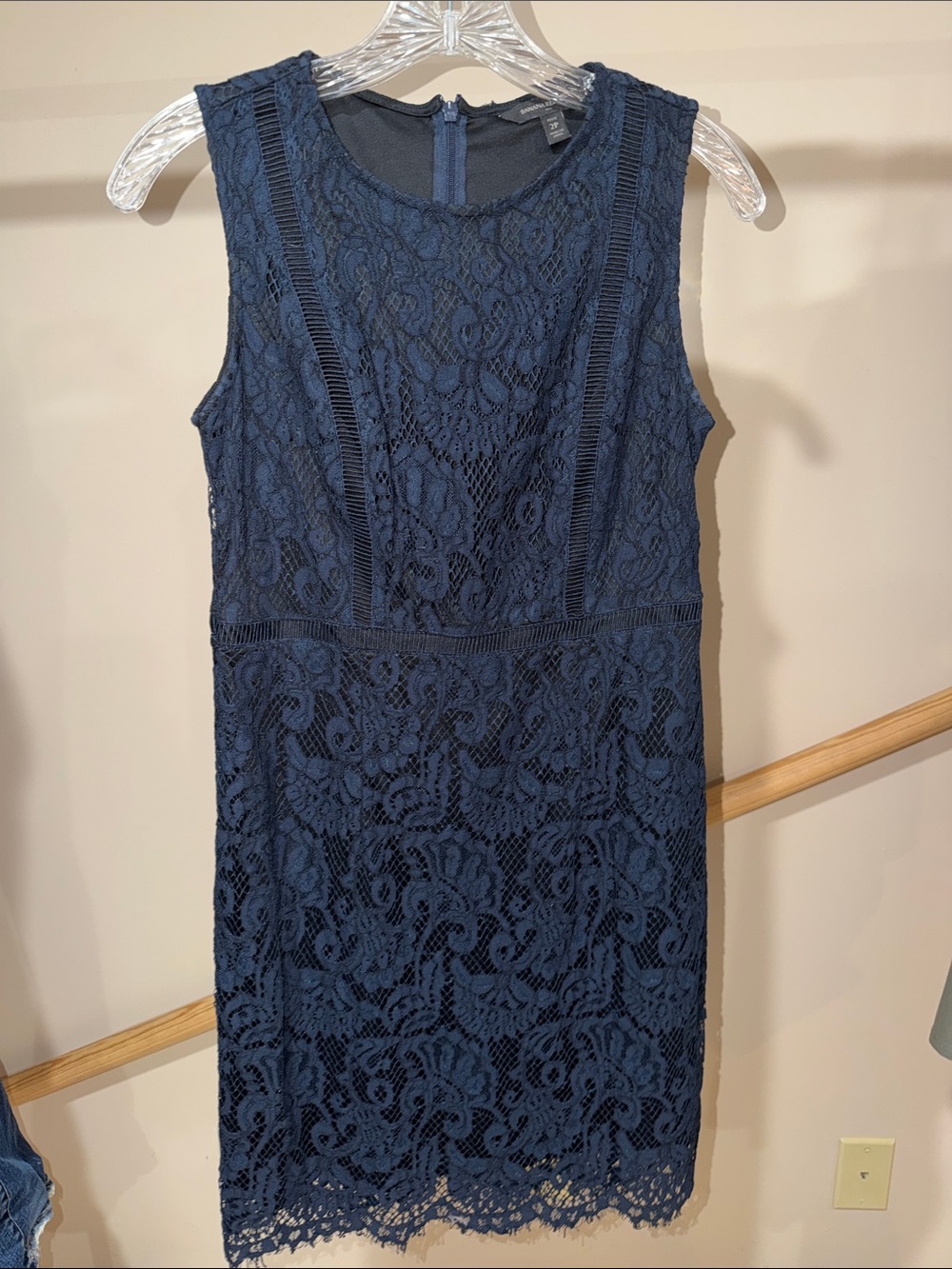 Banana Republic Navy Lace Sheath Dress